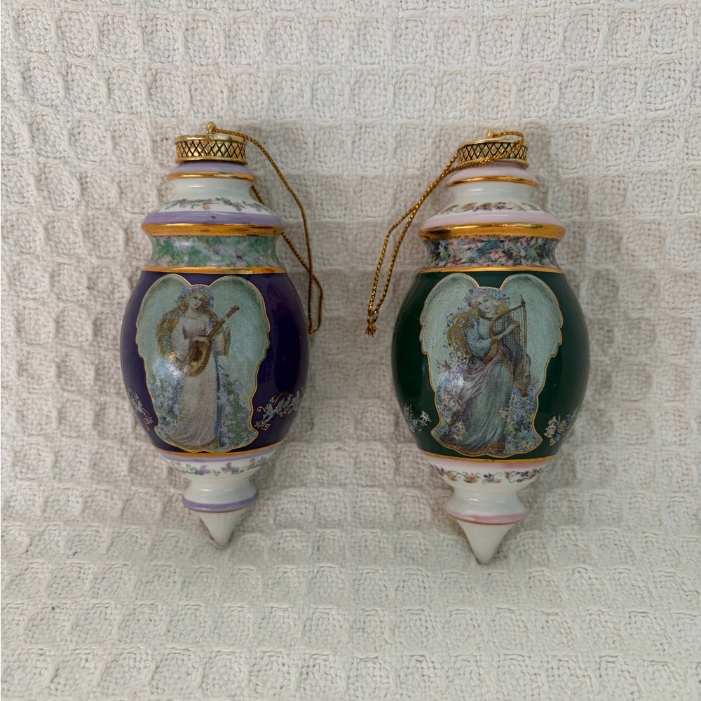 Bradford Exchange Symphony Of Angels Porcelain Ornaments By Nedezhda Strelkina